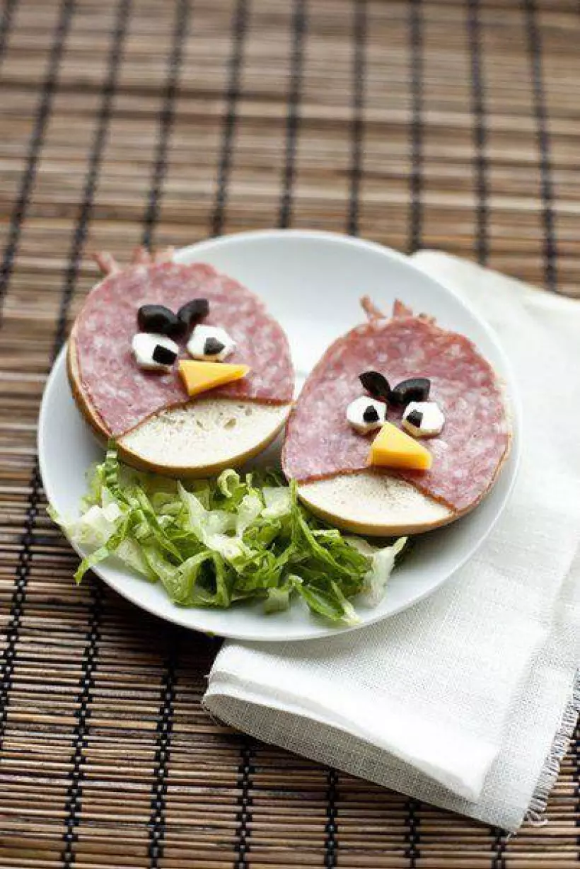 Готовим Закуски Бутерброды «Angry Birds»