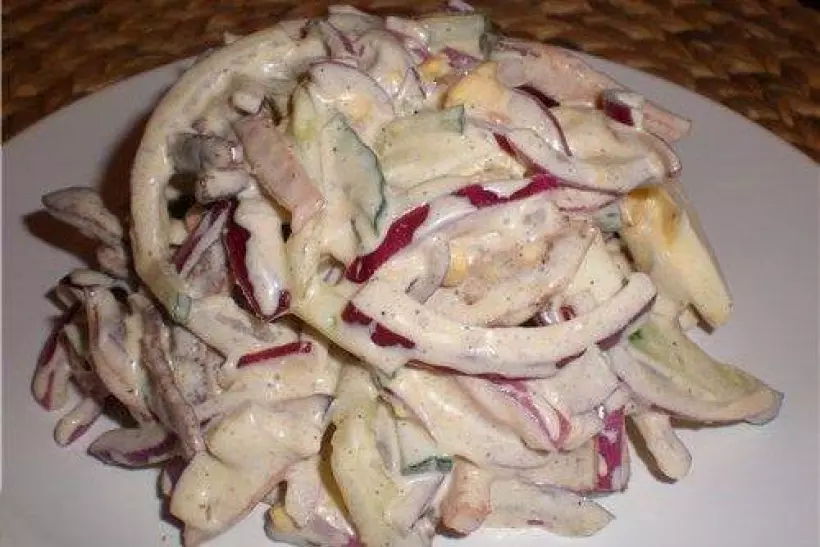 Готовим Салаты Сытный салат с куриной грудкой, картофелем и грибами