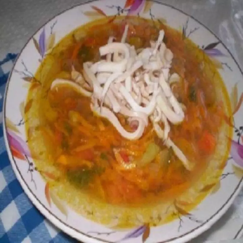 Готовим Рыба Итальянский суп с кальмарами