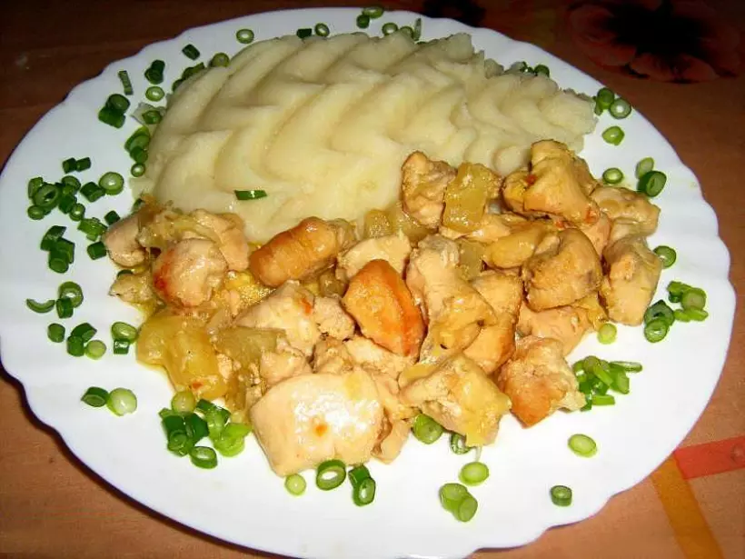 Готовим Мясо Куриная грудка с ананасами и сыром в духовке