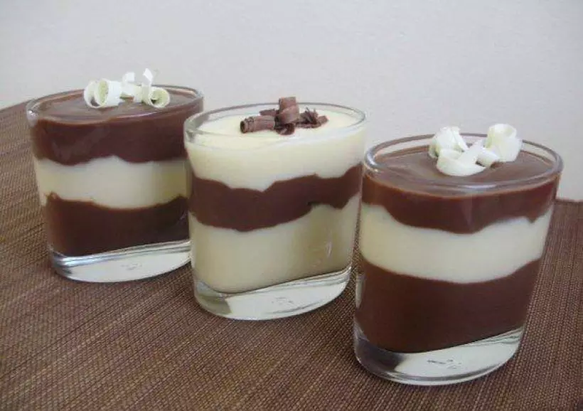 Готовим Десерты Шоколадно-ванильный пудинг