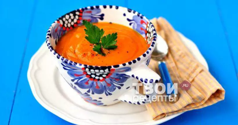 Готовим Супы Морковно-картофельный суп-пюре (постный)