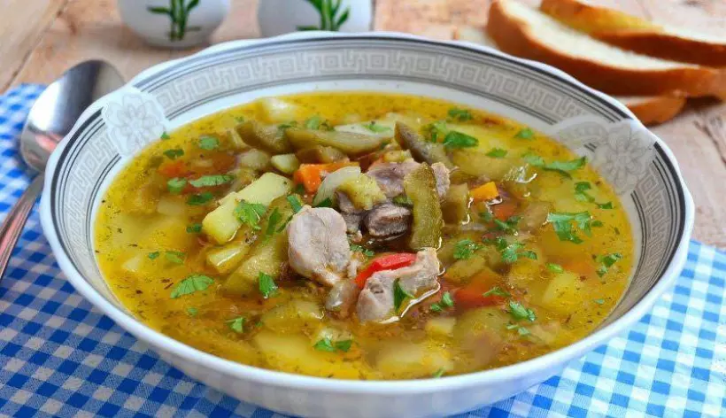 Готовим Супы Суп со свининой и овощами