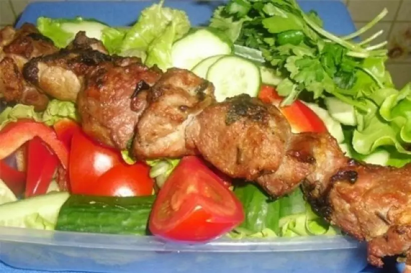Готовим Мясо Шашлык из свинины с луком, зеленью и киви