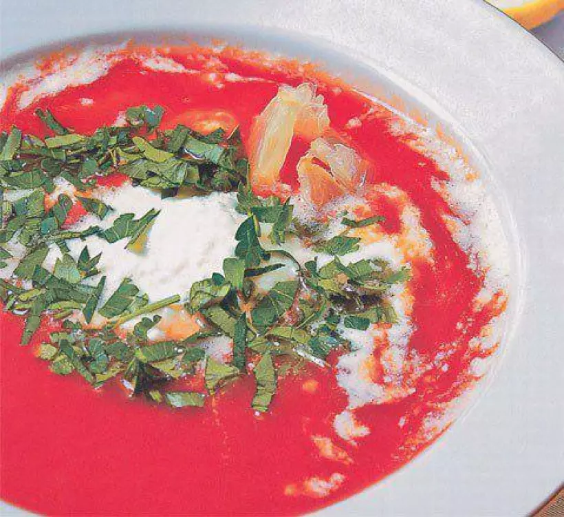 Готовим Супы Холодный томатно-творожный суп