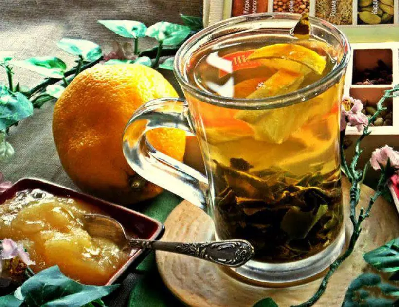 Готовим Коктейли Зеленый чай с медом и лимоном