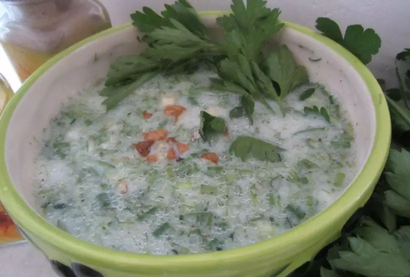 Готовим Вегетарианские Болгарский холодный суп «Таратор»