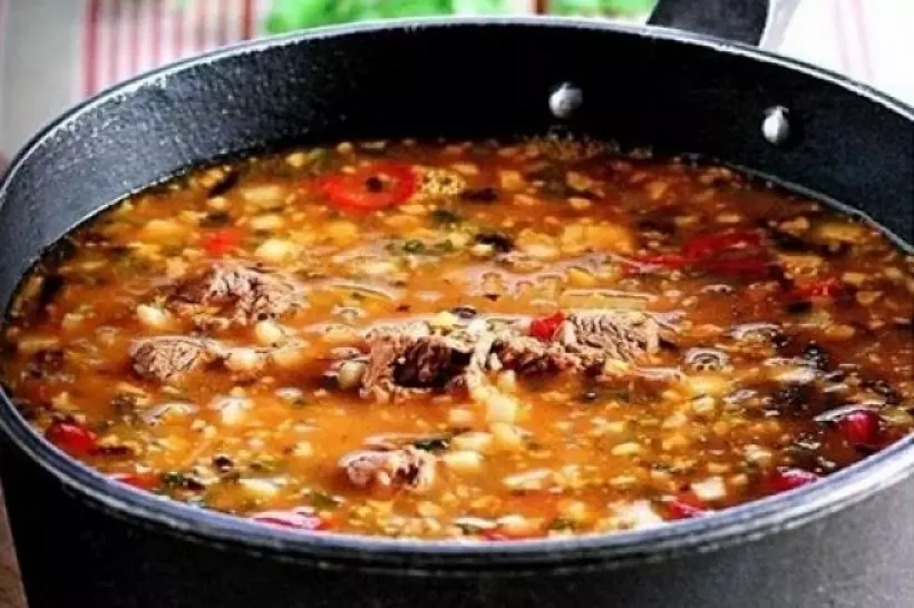 Готовим Мясо Грузинский острый суп «Харчо»