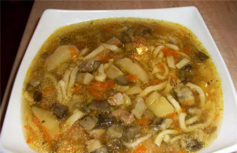 Готовим Супы Суп из вешенок с лапшой