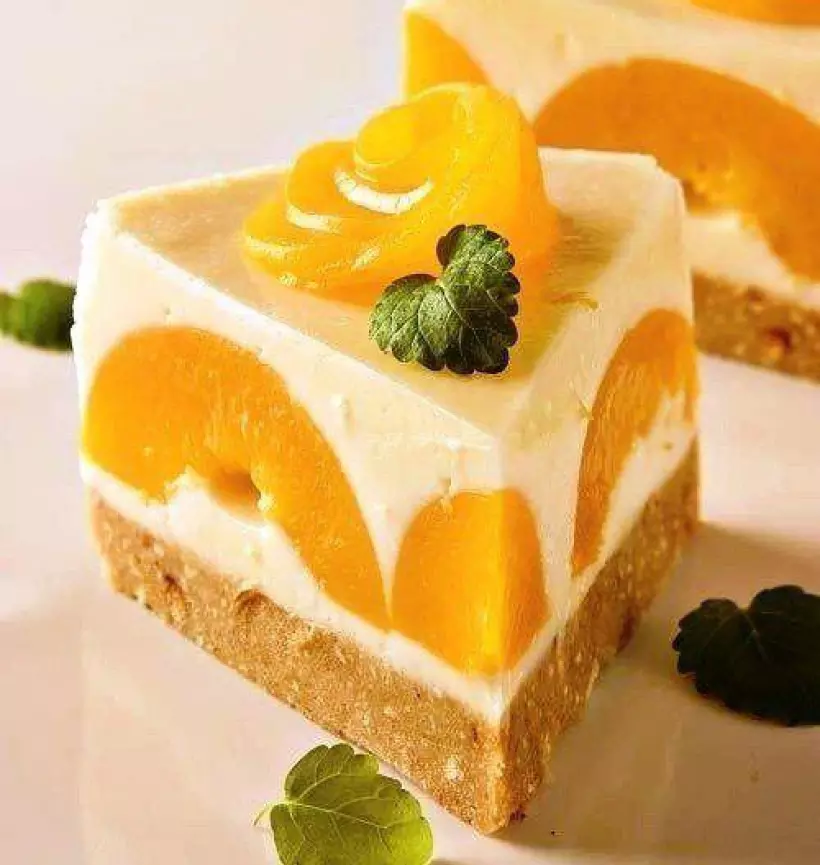 Готовим Десерты Йогуртовый торт с персиками и лимоном