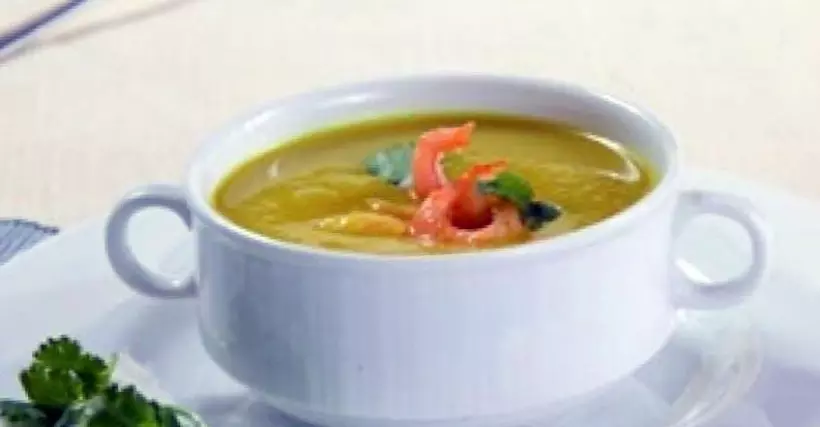 Готовим Супы Картофельный суп-пюре с креветками