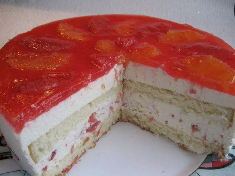 Готовим Десерты Творожный торт со вкусом грейпфрута