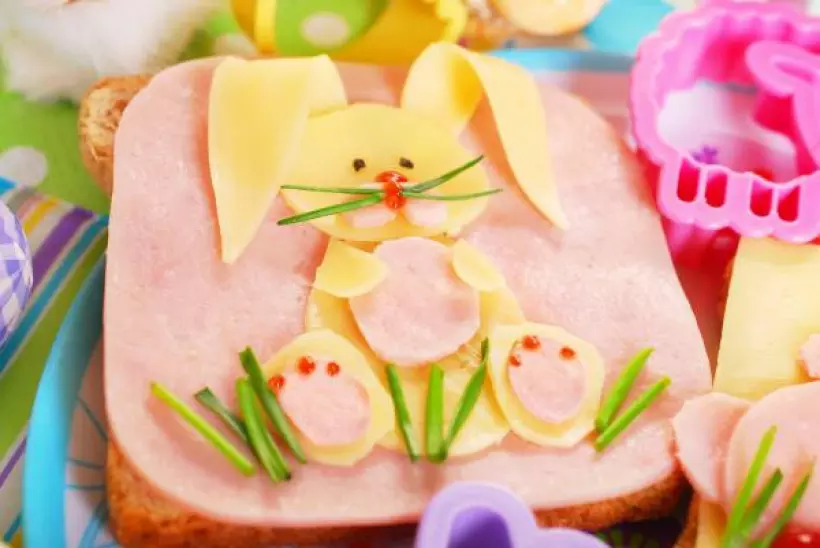Готовим Закуски Детская Пасха: Бутерброд Пасхальный кролик