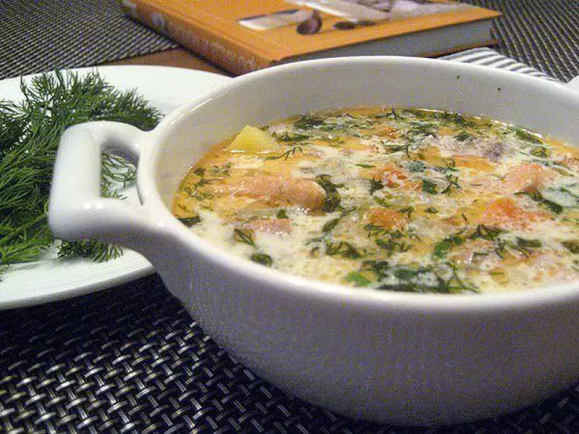 Готовим Супы Финский рыбный суп с копченой семгой