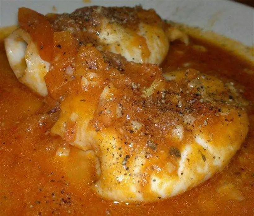 Готовим Рыба Кальмары в чесночно-томатном соусе