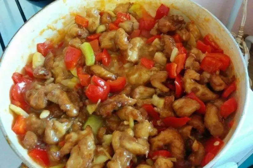 Готовим Мясо Курица в кисло-сладком соусе «Инь Ян»