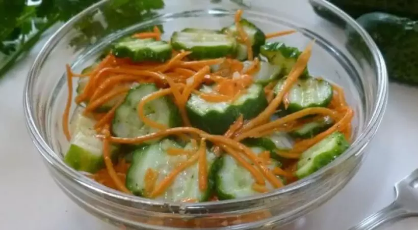 Готовим Салаты Вкусные хрустящие огурцы с морковью по корейски на зиму