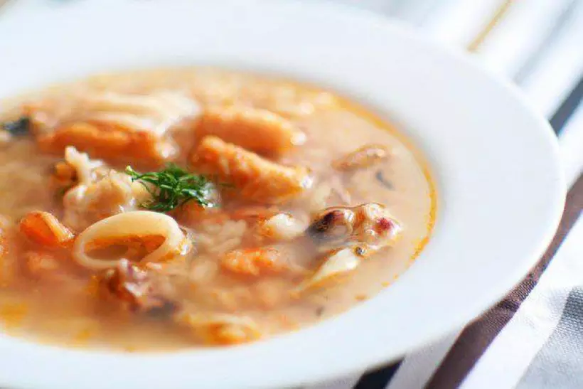 Готовим Супы Суп с морепродуктами и рыбой