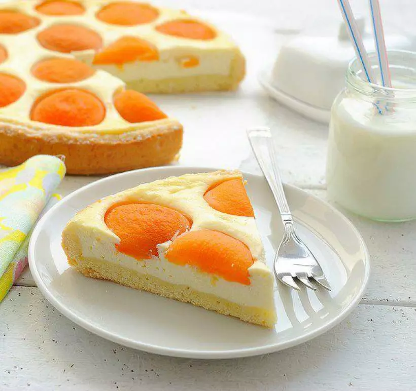 Готовим Десерты Творожный пирог с абрикосами