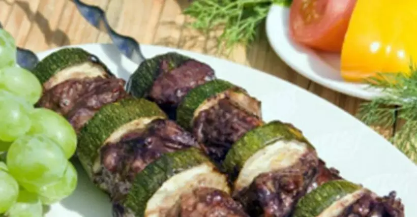 Готовим Мясо Шашлык из баранины с кабачками