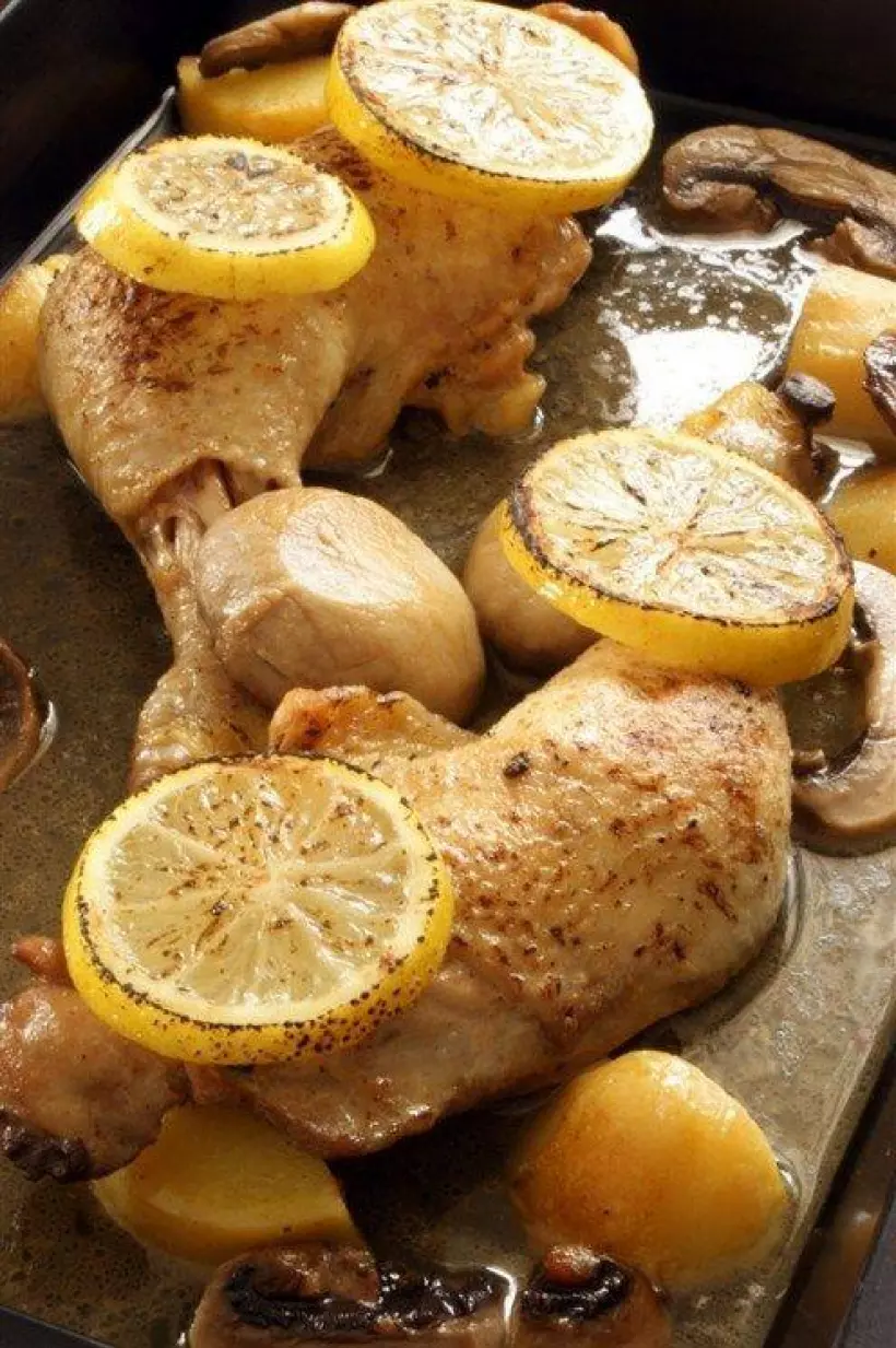 Готовим Мясо Курица с лимоном и оливками