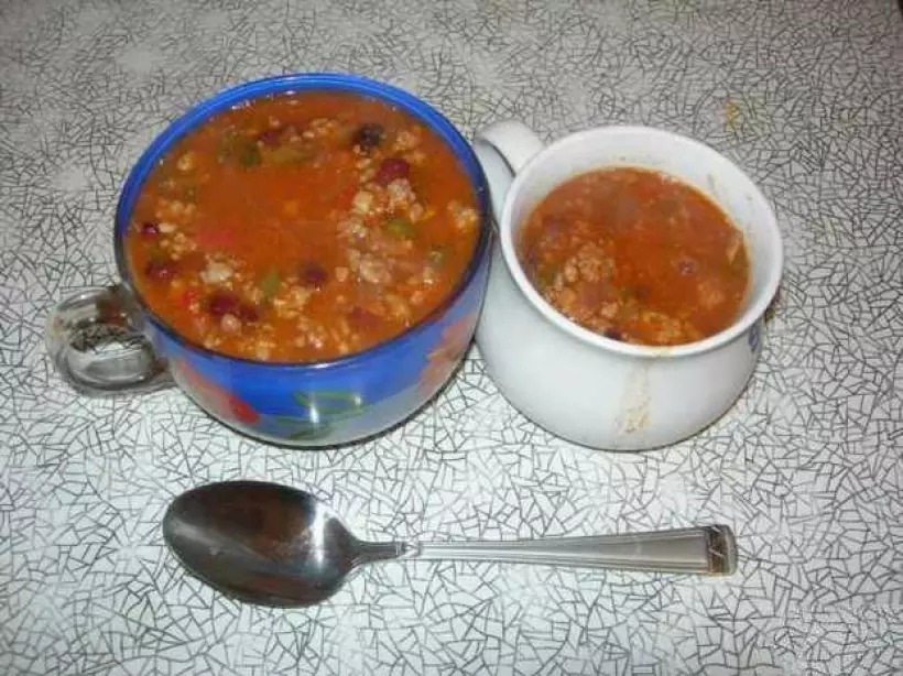 Готовим Супы Суп чили с фасолью