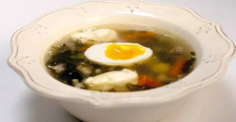 Готовим Супы Суп со щавелем и яйцом