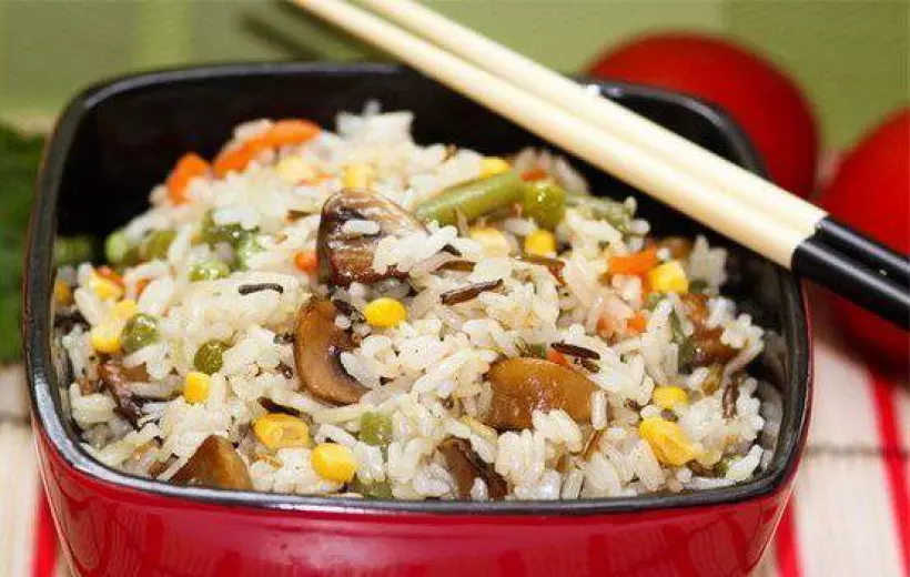 Готовим Закуски Рис с овощами и грибами