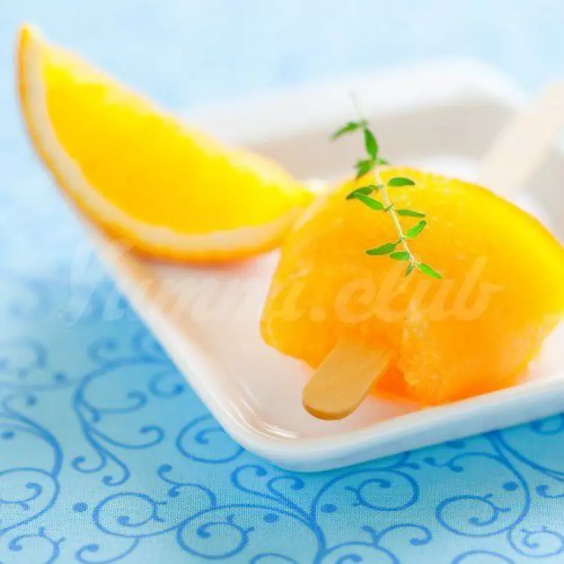 Готовим Десерты Апельсиновый лед на палочке