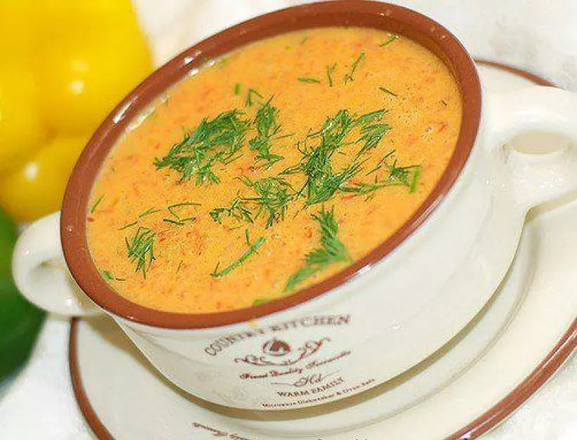 Готовим Супы Суп из красного перца с укропом