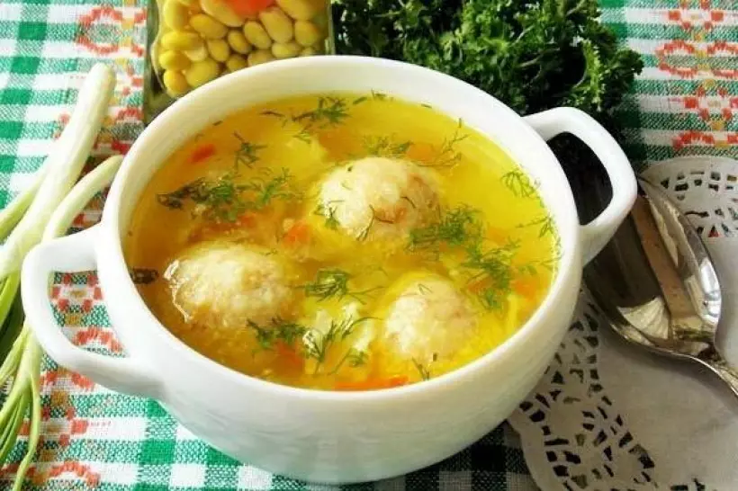 Готовим Супы Овощной суп с сырными шариками