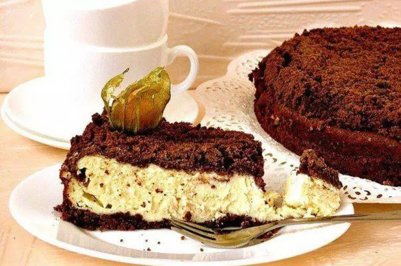 Готовим Выпечка Шоколадно-творожный пирог