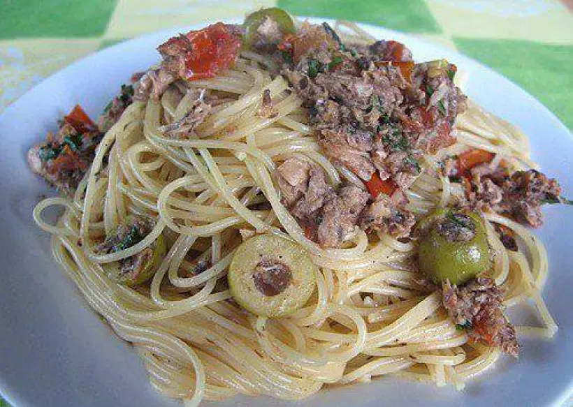 Готовим Закуски Спагетти с тунцом