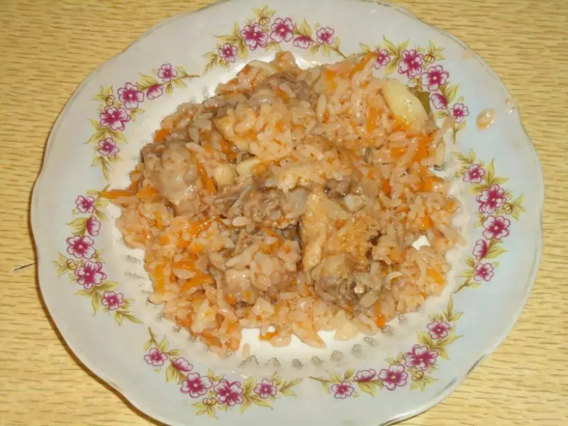 Готовим Мясо Каша рисовая с курицей