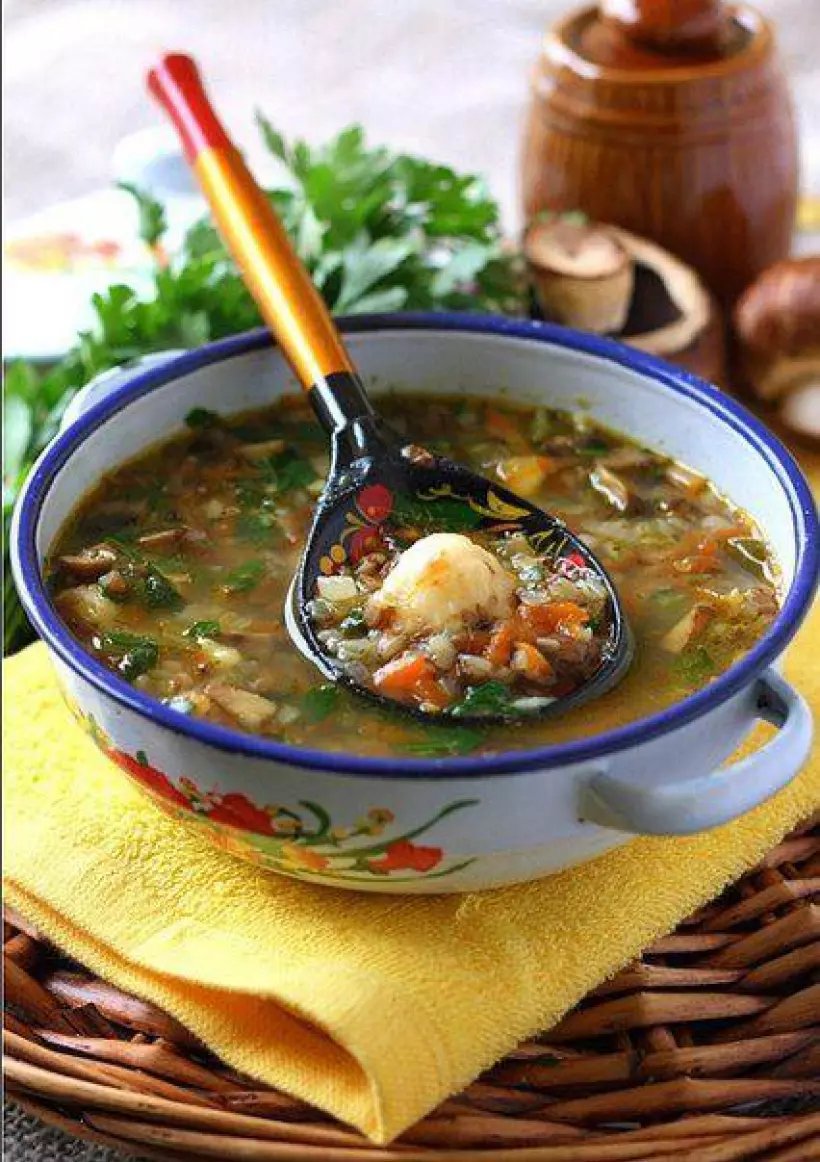 Готовим Супы Суп с грибами и картофельными клецками