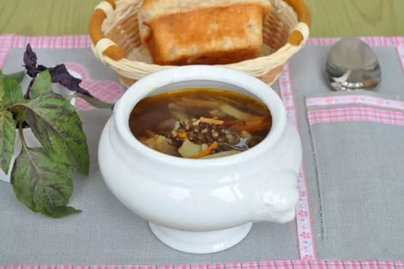 Готовим Супы Суп из черной чечевицы