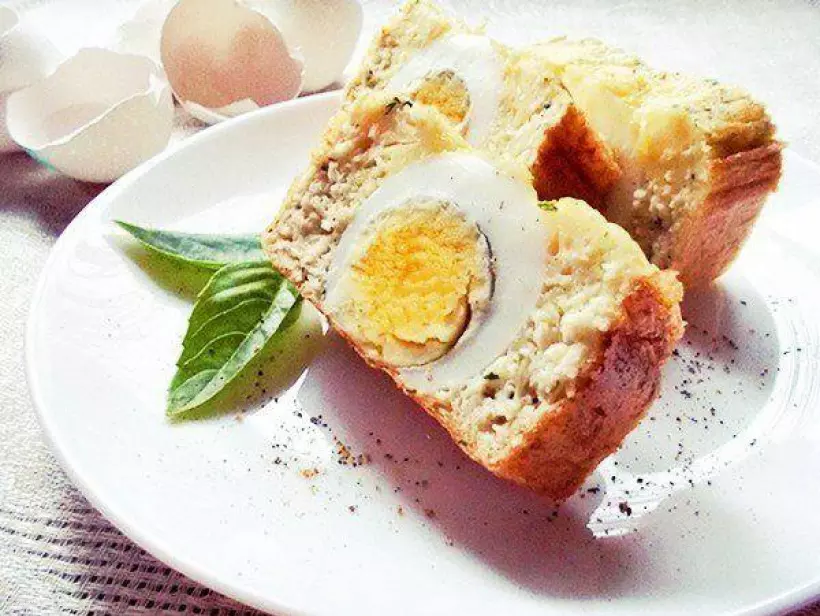 Готовим Яйца Запеченный омлет с куриным мясом «Мишна»