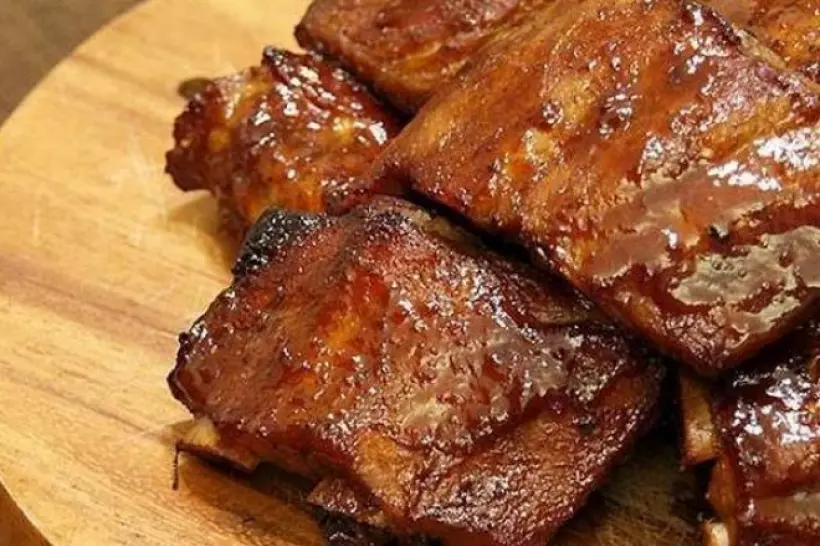 Готовим Мясо Свиные ребрышки под медово-горчичным соусом в духовке