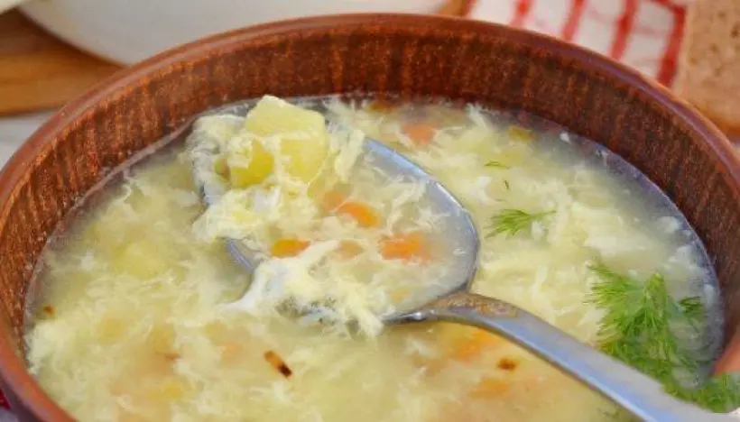 Готовим Супы Картофельный суп с яйцом