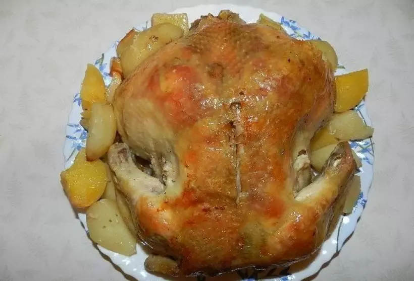 Готовим Мясо Курица в рукаве с картошкой в духовке
