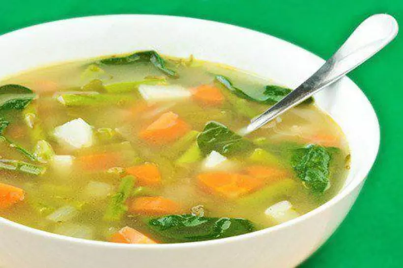 Готовим Супы Овощной суп со шпинатом