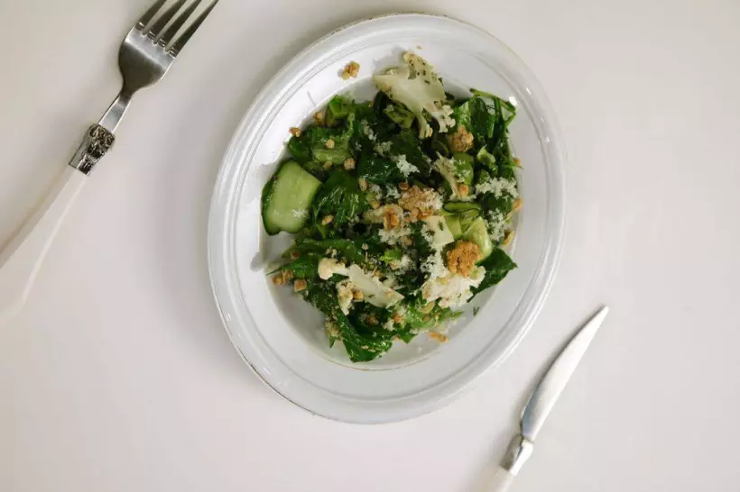 Готовим Салаты Зеленый салат с соусом шисо