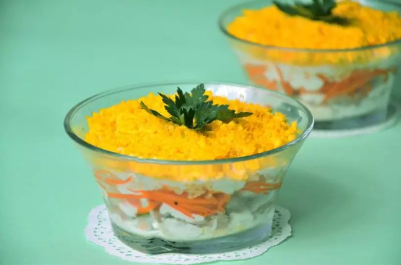 Готовим Салаты Салат с тунцом и корейской морковью