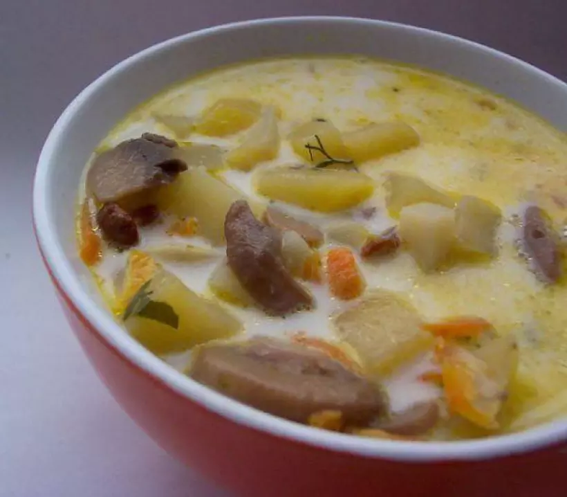 Готовим Супы Сырный суп со свининой