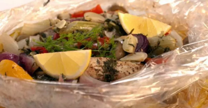 Готовим Рыба Щука с овощами в рукаве