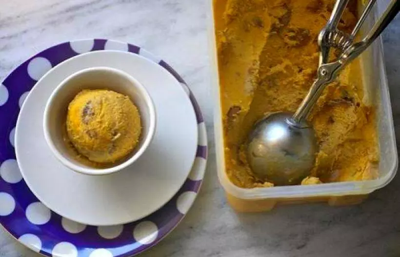 Готовим Десерты Тыквенное мороженое с печеньем