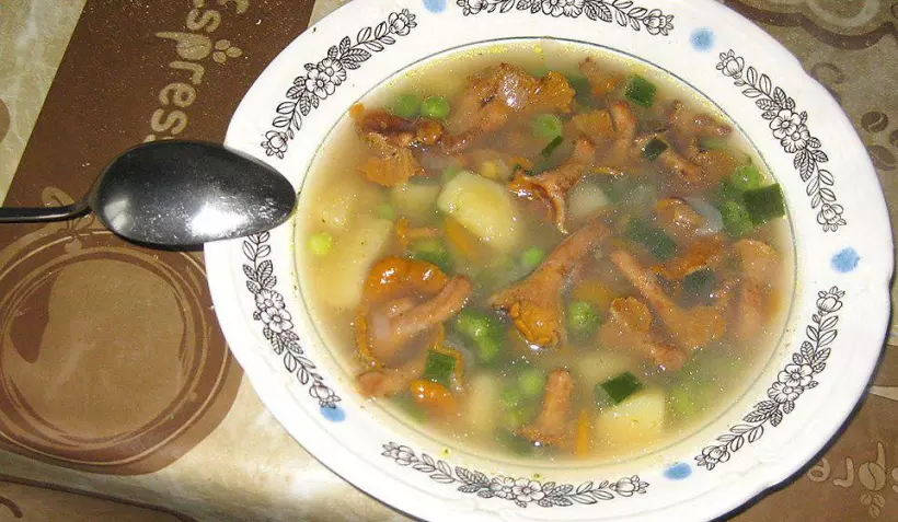 Готовим Супы Суп грибной с лисичками