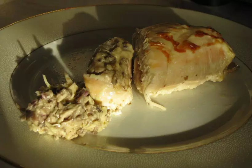 Готовим Мясо Куриные рулетики с сыром и грибами
