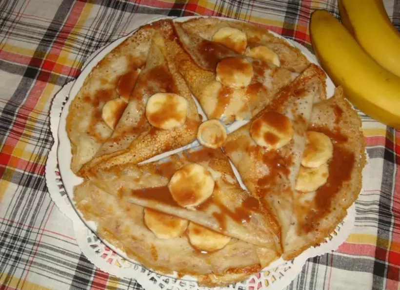 Готовим Десерты Блины с бананом