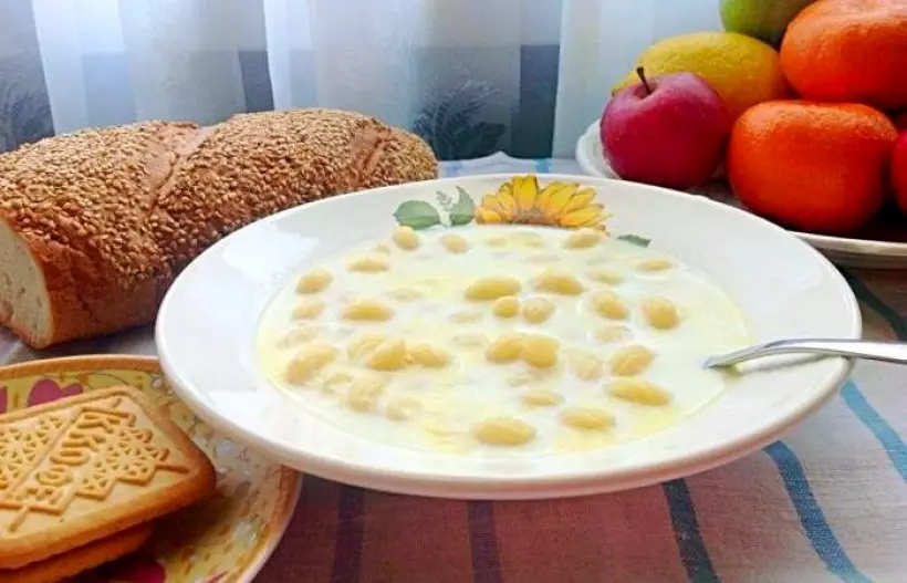 Готовим Супы Молочный суп с макаронами